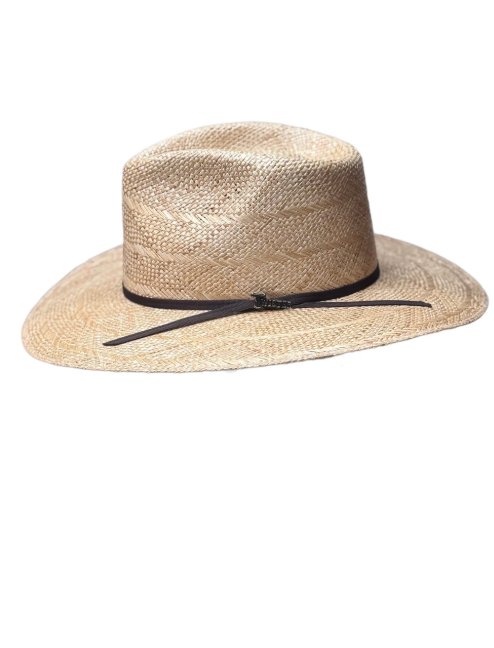 Hand Woven Genuine Sisal with Chocolate Brown Two Cord Band