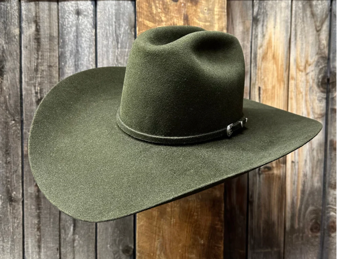 Two Turns 7X 4 1/2" Brim | Moss