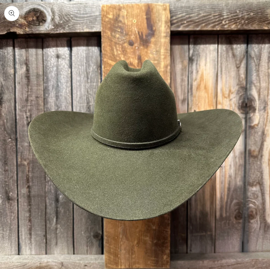 Two Turns 7X 4 1/2" Brim | Moss