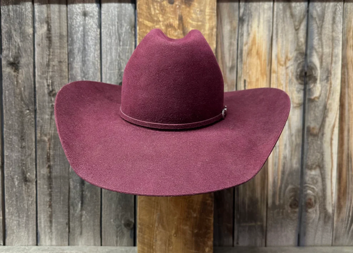 Rodeo King 7X 4 1/2" Brim | Merlot
