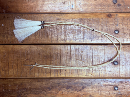 Cotter Pin - Horse Hair Braid - White