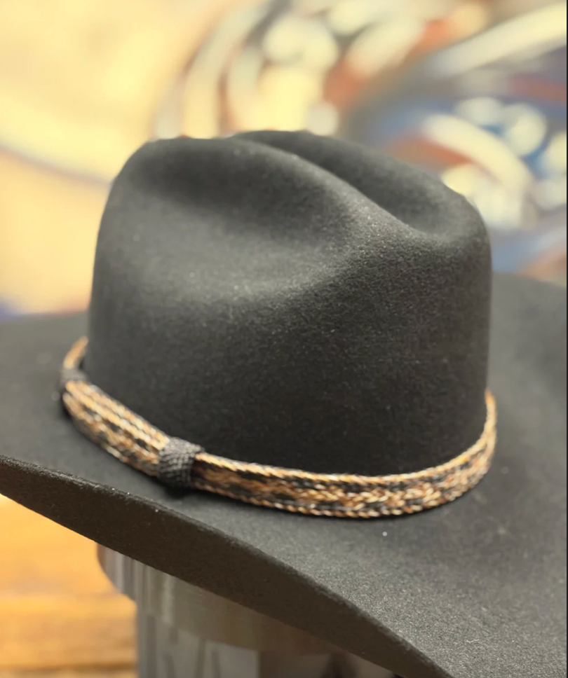 Hat Band - Horsehair No Tassels - Brown/Black