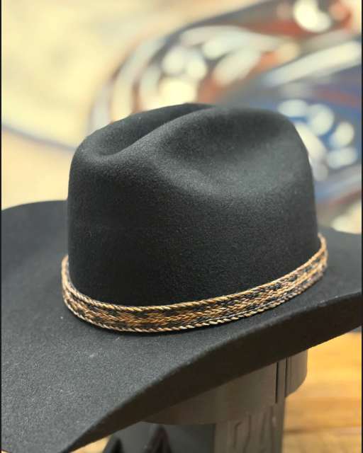 Hat Band - Horsehair No Tassels - Brown/Black