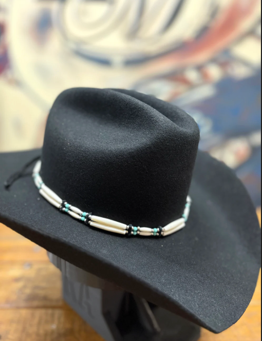 Hat Band - Bone/Horn - White