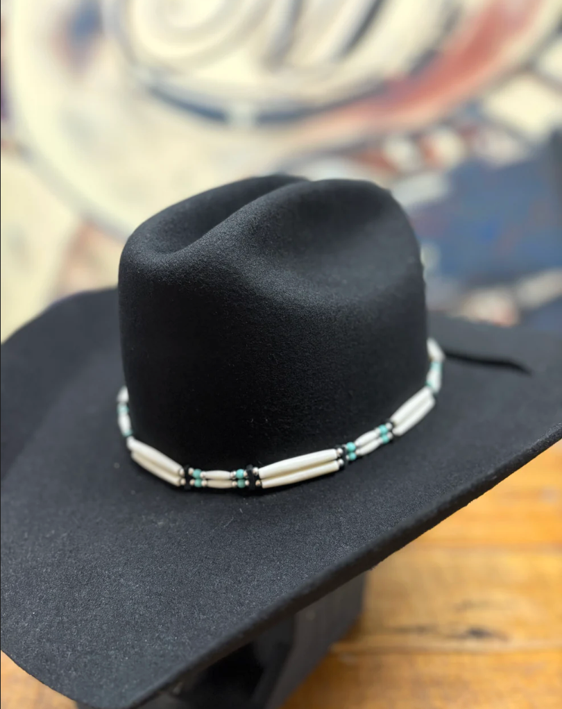 Hat Band - Bone/Horn - White