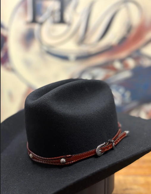 Hat Band - Leather - Wavey - Brown