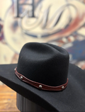 Hat Band - Leather - Wavey - Brown