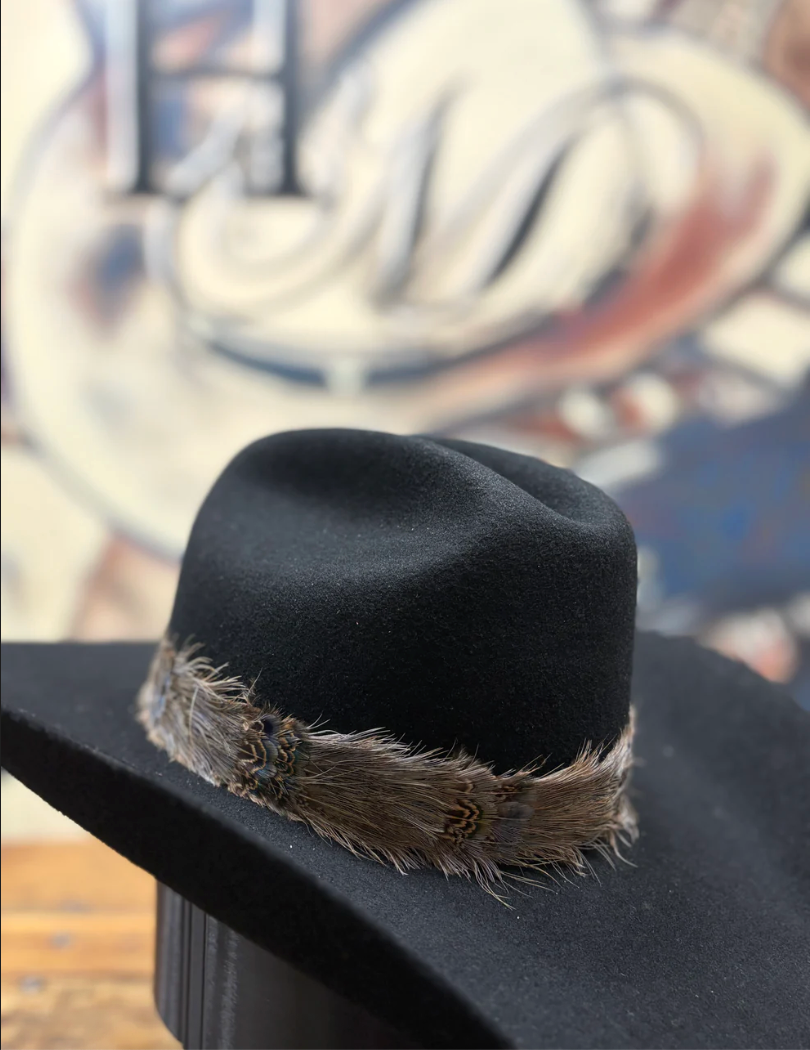 Hat Band - Feather - Grey/Brown