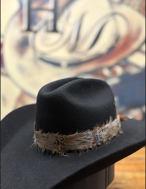 Hat Band - Feather - Grey/Brown