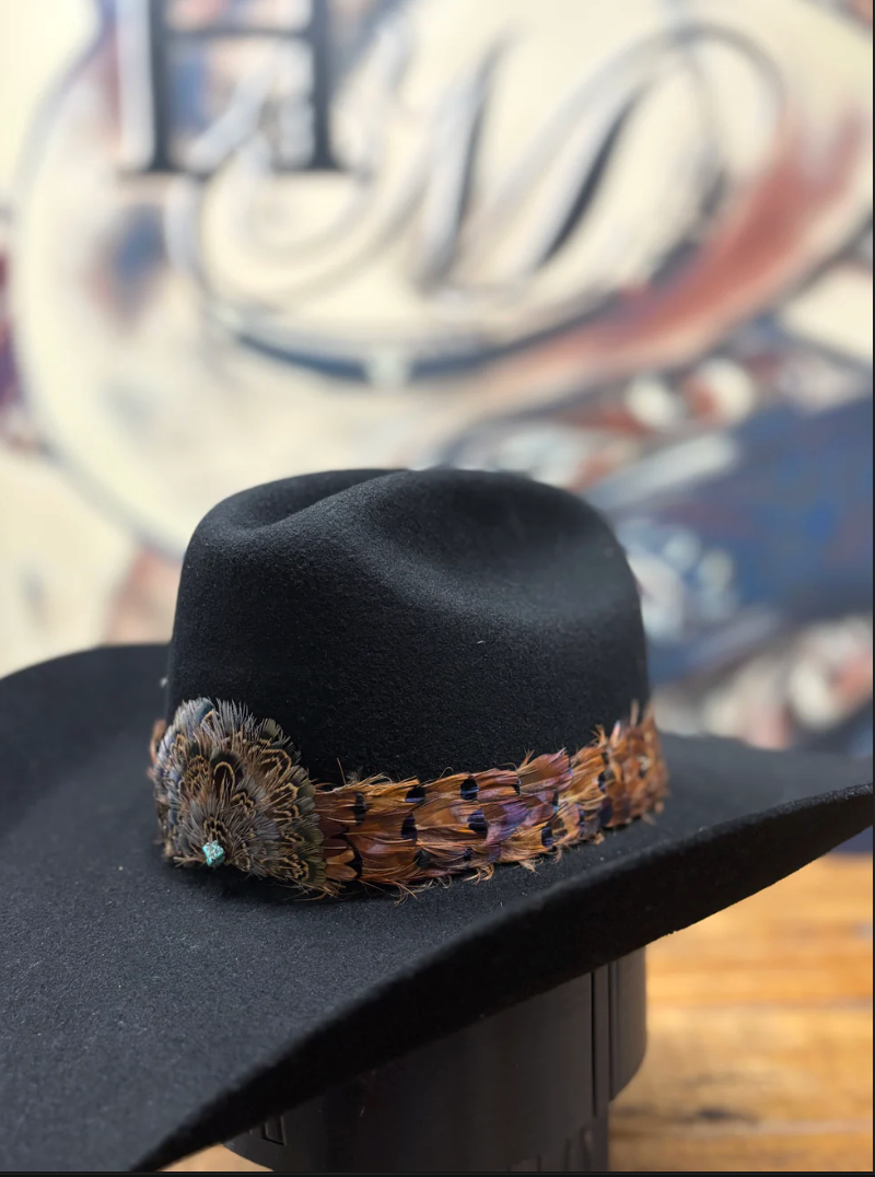 Hat Band - Feather Brown/Fan Center