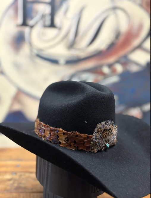 Hat Band - Feather Brown/Fan Center