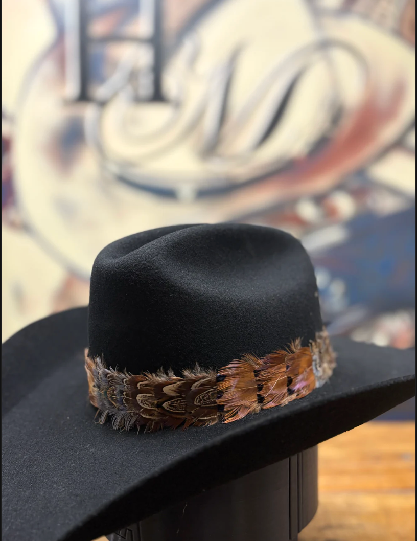 Hat Band - Feather - Brown/Grey