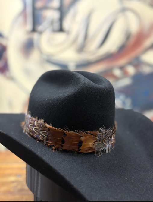 Hat Band - Feather - Brown/Grey