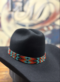 Hat Band - 7/8" Beaded - Blue/Red/Black