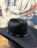 Hat Band - 5/8" Beaded - Black/Red/Blue